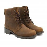 Женские высокие ботинки Clarks, коричневые, арт: 26110935